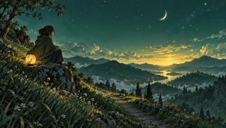 بين الهلال والغروب